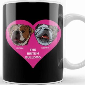 Baskı Dükkanı Matilda and Winston The British Bulldog Kupa