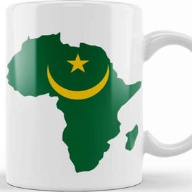 Baskı Dükkanı Mauritanian Pride With Mauritania Flag Clipped Inside Africa Kupa
