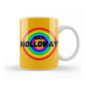 Baskı Dükkanı Max Holloway Vintage Retro Rainbow Style Warriors Design Wrestlers Gift Kupa