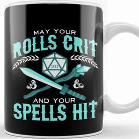 Baskı Dükkanı May Your Rolls Crit and Your Spells Hit Kupa