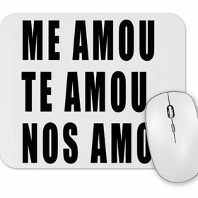 Baskı Dükkanı Me Amou Te Amou Nos Amou Branca Mouse Pad