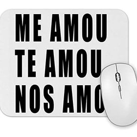 Baskı Dükkanı Me Amou Te Amou Nos Amou Branca Mouse Pad