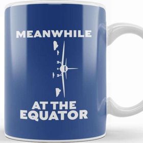Baskı Dükkanı Meanwhile at the Equator Flat Earth Kupa