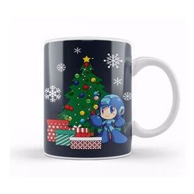 Baskı Dükkanı Mega Man Around the Christmas Tree Kupa