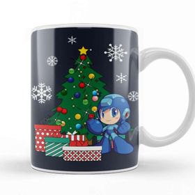 Baskı Dükkanı Mega Man Around the Christmas Tree Kupa