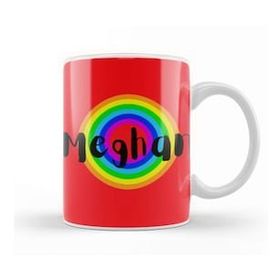 Baskı Dükkanı Meghan, Duchess of Sussex Retro Rainbow Style Kupa