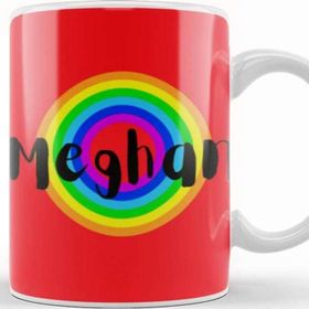 Baskı Dükkanı Meghan, Duchess of Sussex Retro Rainbow Style Kupa