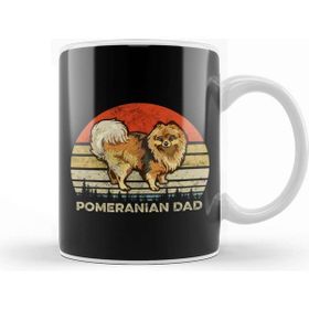 Baskı Dükkanı Mens Best Pomeranian Dad Ever Retro Vintage Dog Dad Fathers Day Köpek Kupa