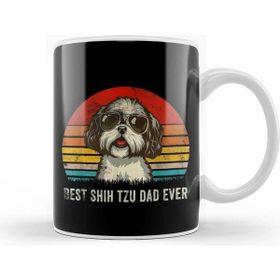 Baskı Dükkanı Mens Best Shih Tzu Dad Ever Funny Shih Tzu Dad Gift Dog Lover Kupa