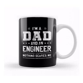 Baskı Dükkanı Mens Dad and Engineer Funny Fathers Gift Ideas 02 Kupa