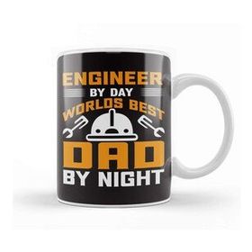 Baskı Dükkanı Mens Dad and Engineer Funny Fathers Gift Ideas 02 Kupa