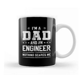 Baskı Dükkanı Mens Dad and Engineer Funny Fathers Gift Ideas 02 Kupa