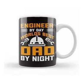 Baskı Dükkanı Mens Dad and Engineer Funny Fathers Gift Ideas 02 Kupa