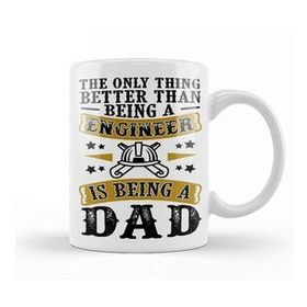 Baskı Dükkanı Mens Dad and Engineer Funny Fathers Gift Ideas 04 Kupa