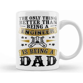 Baskı Dükkanı Mens Dad and Engineer Funny Fathers Gift Ideas 04 Kupa