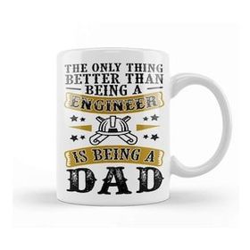 Baskı Dükkanı Mens Dad and Engineer Funny Fathers Gift Ideas 04 Kupa
