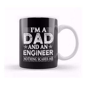 Baskı Dükkanı Mens Dad and Engineer Funny Fathers Gift Ideas 05 Kupa
