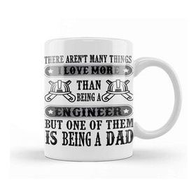 Baskı Dükkanı Mens Dad and Engineer Funny Fathers Gift Ideas 05 Kupa