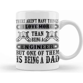 Baskı Dükkanı Mens Dad and Engineer Funny Fathers Gift Ideas 05 Kupa