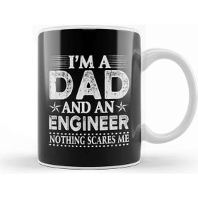 Baskı Dükkanı Mens Dad and Engineer Funny Fathers Gift Ideas Kupa