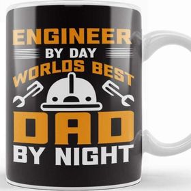 Baskı Dükkanı Mens Dad and Engineer Funny Fathers Gift Ideas Kupa