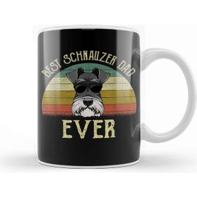 Baskı Dükkanı Mens Dog Vintage Best Schnauzer Dad Ever Fathers Day Gifts Köpek Kupa