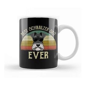 Baskı Dükkanı Mens Dog Vintage Best Schnauzer Dad Ever Fathers Day Gifts Köpek Kupa