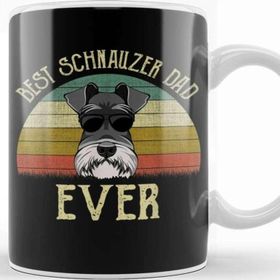 Baskı Dükkanı Mens Dog Vintage Best Schnauzer Dad Ever Fathers Day Gifts Köpek Kupa