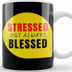 Baskı Dükkanı Mental Health Stressed But Always Blessed Kupa