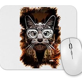 Baskı Dükkanı Meraklı Kedi Cat Mouse Pad