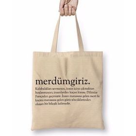 Baskı Dükkanı Merdümgiriz Kelime Bez Çanta