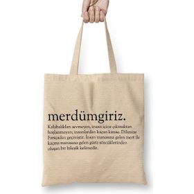 Baskı Dükkanı Merdümgiriz Kelime Bez Çanta