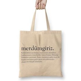 Baskı Dükkanı Merdümgiriz Kelime Bez Çanta