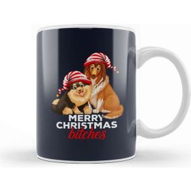 Baskı Dükkanı Merry Christmas Bitches Dog Kupa