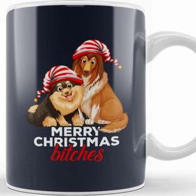 Baskı Dükkanı Merry Christmas Bitches Dog Kupa