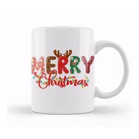 Baskı Dükkanı Merry Christmas Leopard Buffalo Red Plaid 01 Kupa