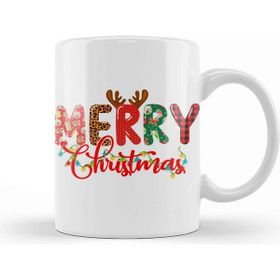 Baskı Dükkanı Merry Christmas Leopard Buffalo Red Plaid 01 Kupa