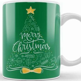 Baskı Dükkanı Merry Christmas Sketch Tree Kupa