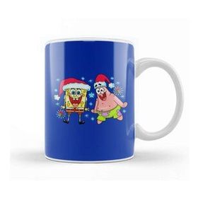 Baskı Dükkanı Merry Christmas Süngerbob Kupa