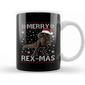 Baskı Dükkanı Merry Rex Mas Christmas Dinosaur Kupa