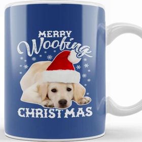 Baskı Dükkanı Merry Woofing Christmas Dog Kupa