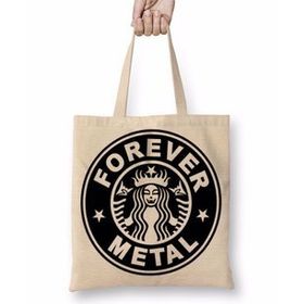 Baskı Dükkanı Metal Forever Bez Çanta