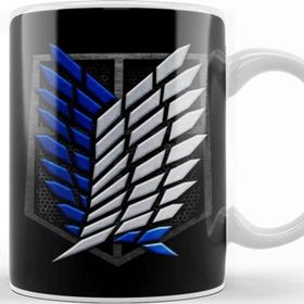 Baskı Dükkanı Metallic Survey Corps Logo Attack on Titan Survey Corps Kupa