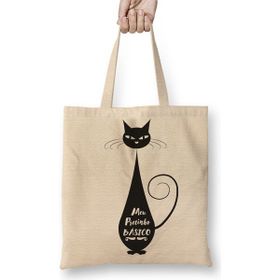 Baskı Dükkanı Meu Pretinho Basico Cat Kedi Bez Çanta