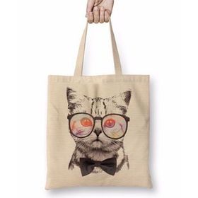 Baskı Dükkanı Miau Cat Kedi Bez Çanta