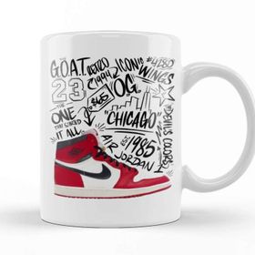Baskı Dükkanı Michael Jordan The Goat Retro Black Kupa