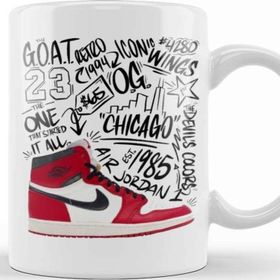 Baskı Dükkanı Michael Jordan The Goat Retro Black Kupa