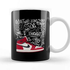 Baskı Dükkanı Michael Jordan The Goat Retro White Kupa