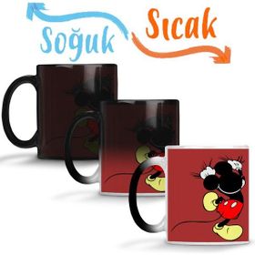 Baskı Dükkanı Mickey Escalador 2 Sihirli Porselen Kupa