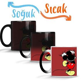 Baskı Dükkanı Mickey Escalador 2 Sihirli Porselen Kupa